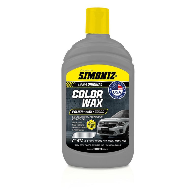 Cera Color Wax Simoniz con Nano Tecnología Plata 500ML