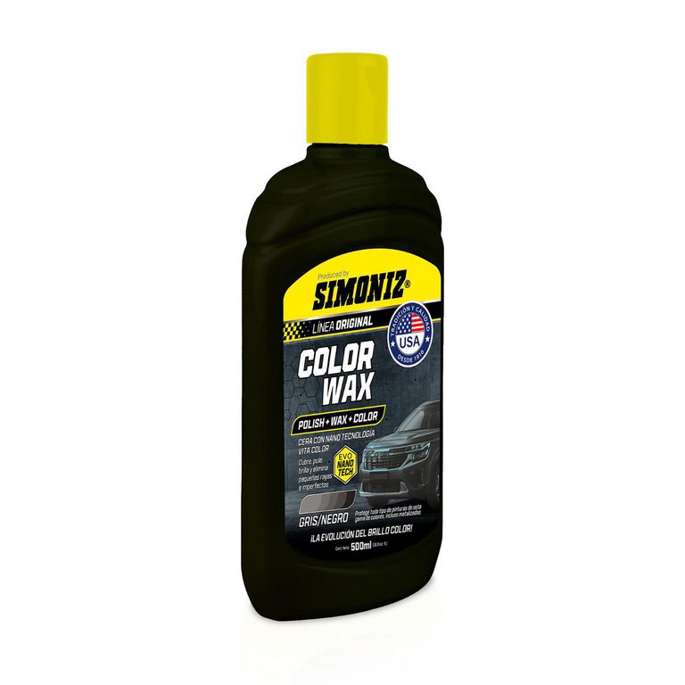 Cera Color Wax Simoniz con Nano Tecnología Negro 500ML