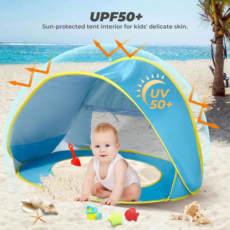 Piscina par Bebé con Techo UV50 125x80x75cm