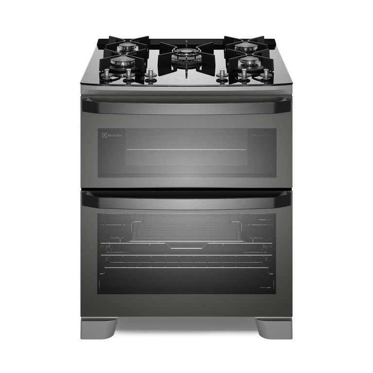 Cocina Electrolux a Gas 5 Hornillas Triple Llama Gris