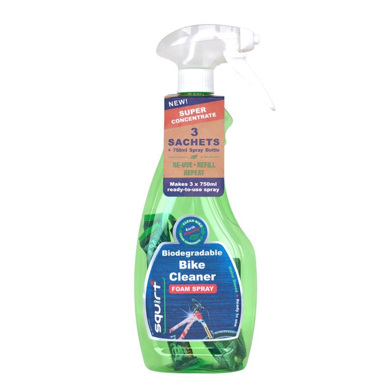 Limpiador Biodegradable Bike Cleaner Foam Spray 750ml + 3 sachets de 30ml
