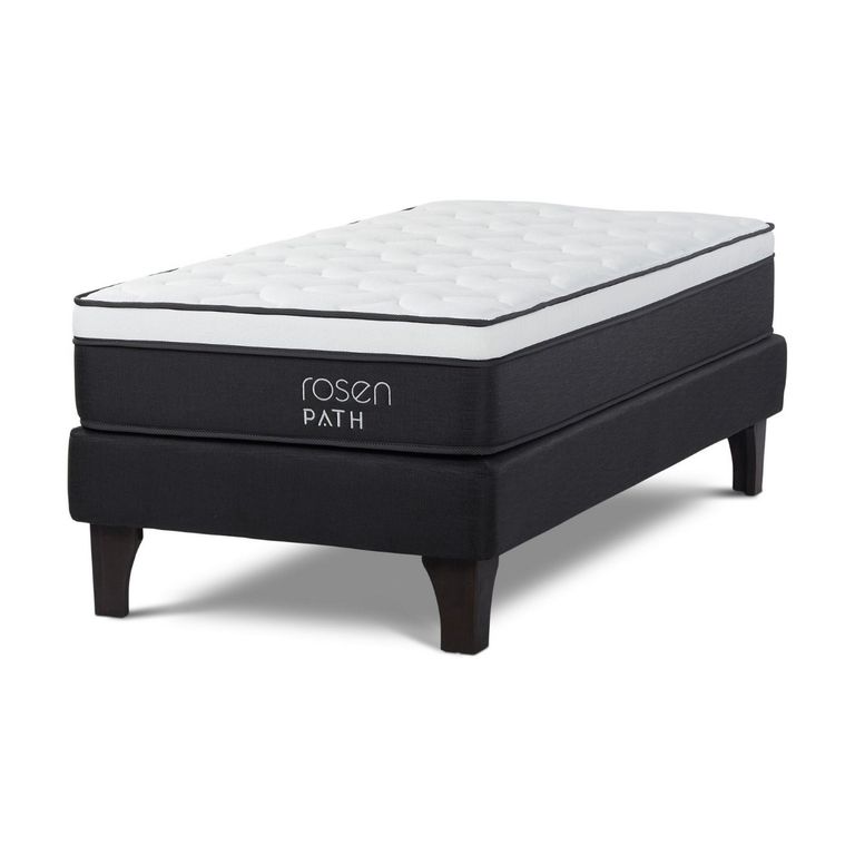 Cama Europea Path Grafito 1 Plaza