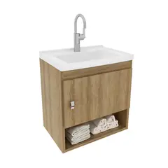 undefined - Mueble de Baño con Lavamanos Linz Almendra