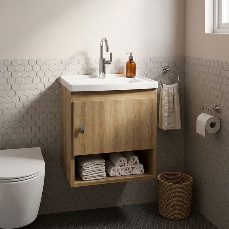Mueble de Baño con Lavamanos Linz Almendra