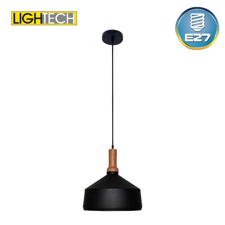 Lámpara Colgante de Techo 1 Luz Mady Negra