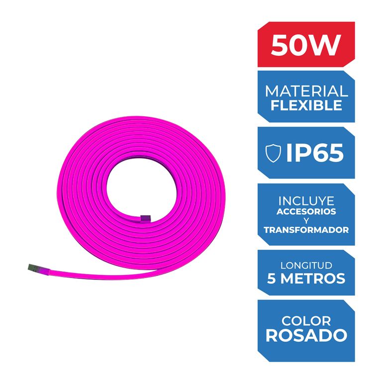 Tira LED Neón Rosado
