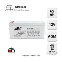 APOLLO - Bateria Aokly Apolo 12V ? 65Ah Gel