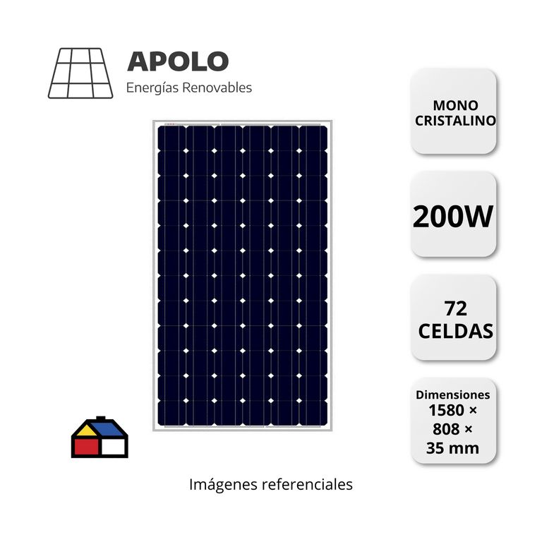PANEL SOLAR RENEVP APOLO 200W MONO