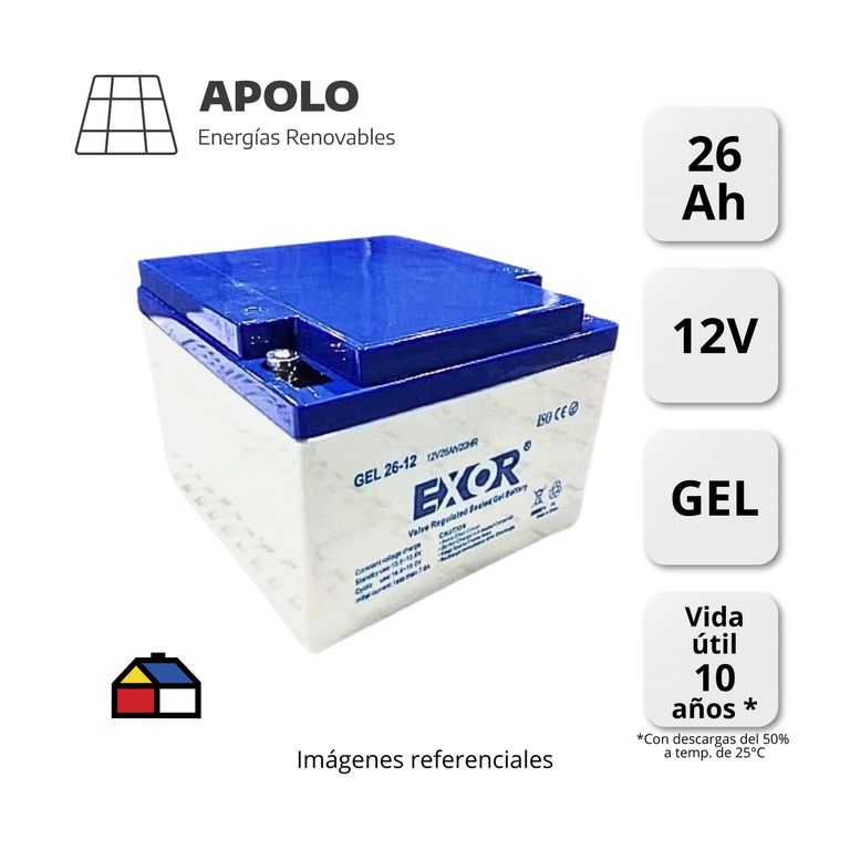 BATERIA EXOR APOLO 12V 26AH