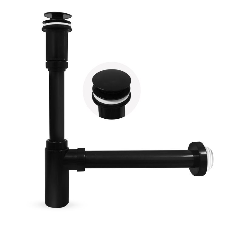 Trampa Minim. C/ Desag. Push Black