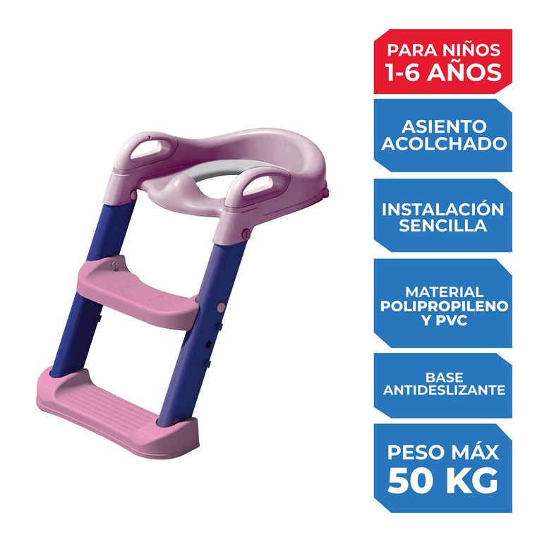 Asiento con Escalera Rosado