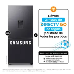 SAMSUNG - Refrigeradora Bottom Freezer 409L Black C/Disp. Samsung