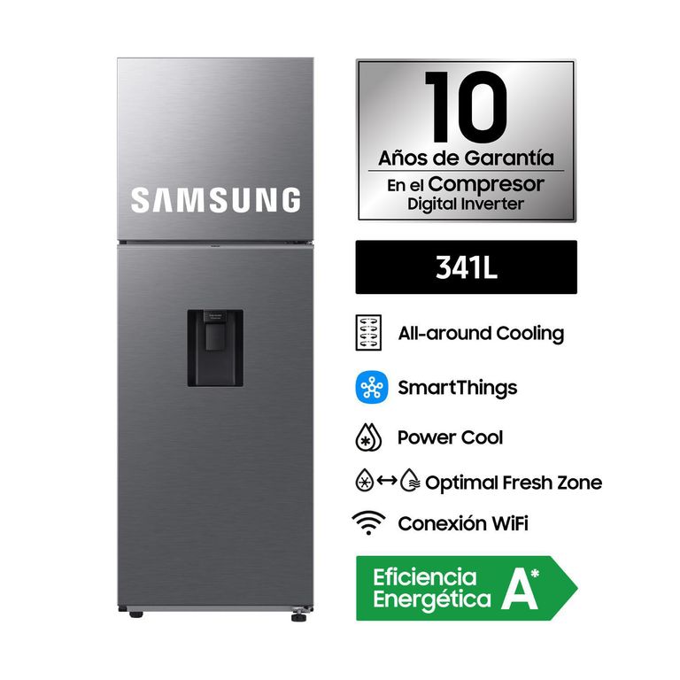 Refrigeradora Samsung 341L Top Freezer 2 Puertas RT35DG5720S9PE