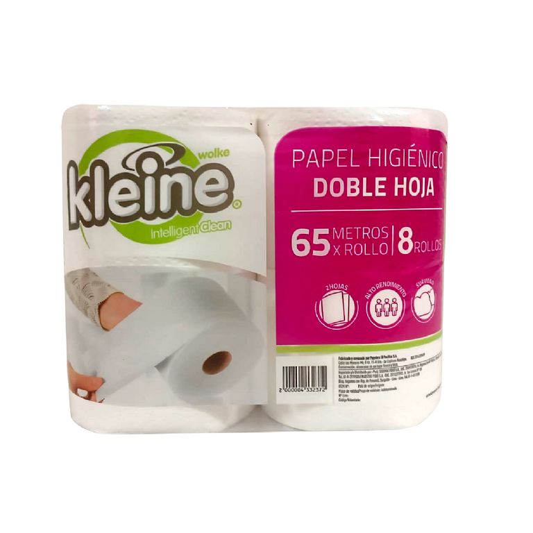 Papel Higiénico Hoja Sencilla Kleine X8 Rollos 65M
