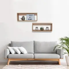 TUHOME - Set 2 Repisas Duo - Rovere