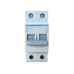 HAGER - Interruptor Termomagnética 2 polos x 20A