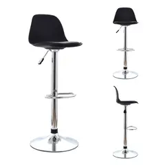 BONNO - Set x3 Banco Bar Giratorio Boat Negro