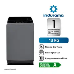INDURAMA - Lavadora Indurama Carga Superior 13Kg Gris Oscuro LRI-13DGR