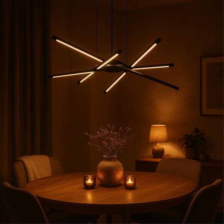 Lámpara Colgante de Techo LED Moy Negra