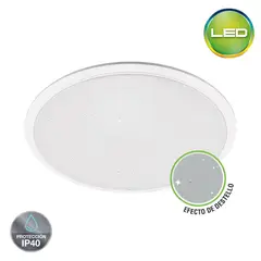LIGHTECH - Plafón LED Raso Shiny Luz Cálida Blanco 40W