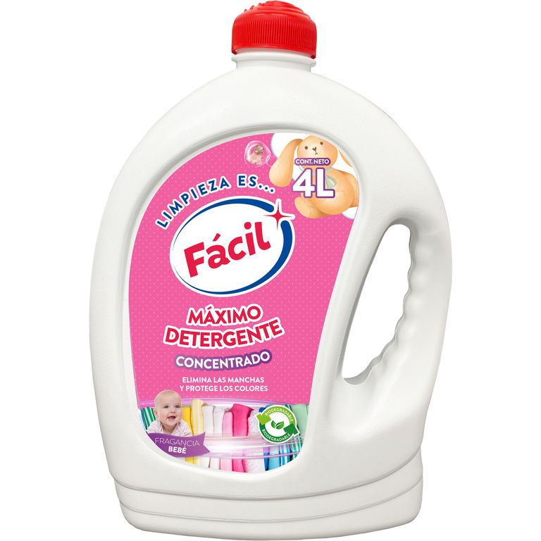 Detergente Líquido Facil Aroma Bebé 4L