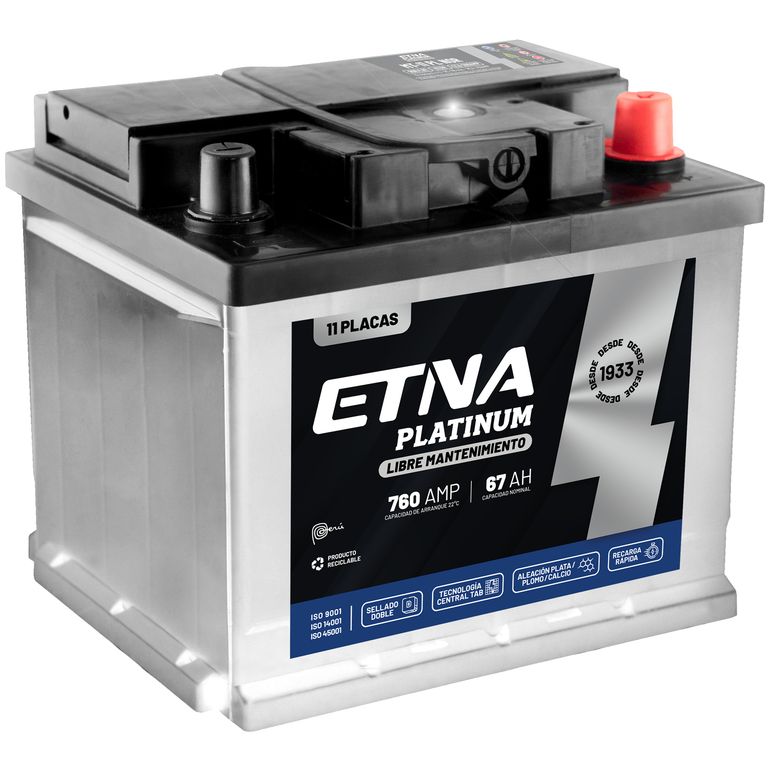 Batería para Auto MT 11 Placas NOR GL1B A1 12VC 67Ah
