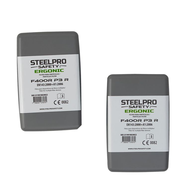 Filtro Ergonic F400R P3 R Partículas Par Tipo Cartucho