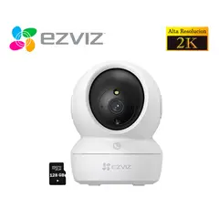 Ezviz - Ezviz Cámara Wifi H6C PRO 3MP Gira 360 Boton Llamada + Micro SD 128Gb
