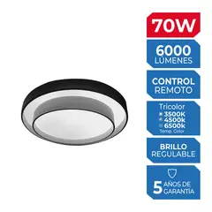 undefined - Plafón con Control Madrid Negro