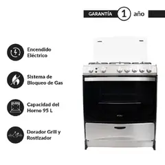 FDV - Cocina A Pie Expert 76 Cm A Gas Glp (Balón De Gas)