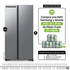 SAMSUNG - Refrigeradora 564L All Around Cooling Plata RS57DG4000M9