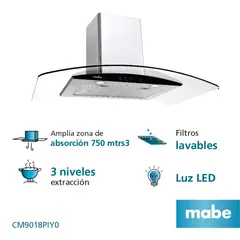 Mabe - Campana Decorativa 90cm Mabe CM9018PIY0 Inox