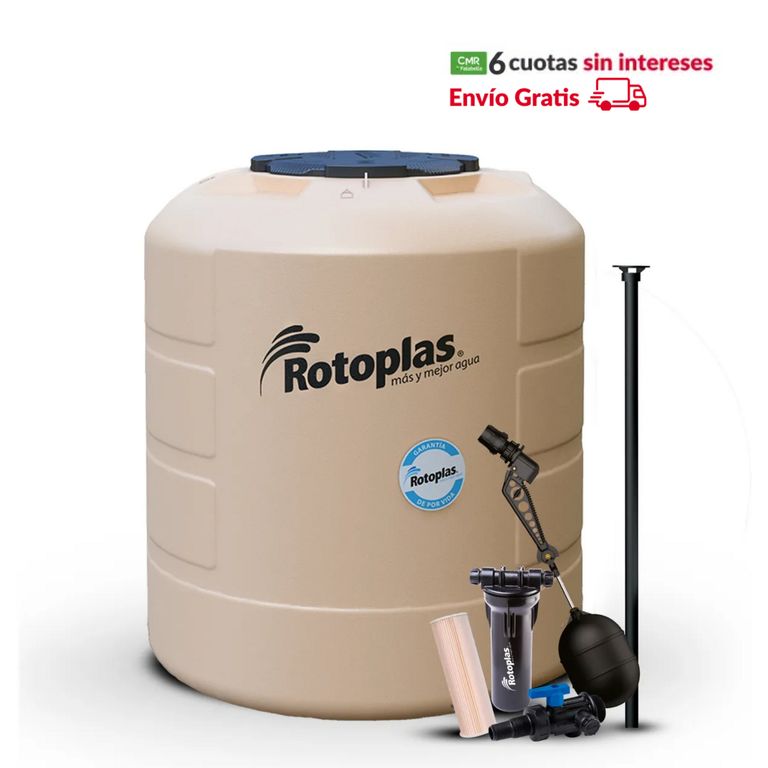 Tanque Plus 700L Arena Rotoplas + Accesorios