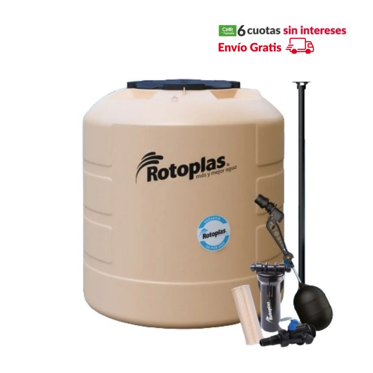 Tanque Plus 1100L Arena Rotoplas + Accesorios
