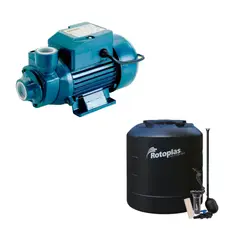 undefined - Tanque Plus + 1100L Sma Rotoplas + Bomba Periférica de Agua 0.5 HP 30L/min