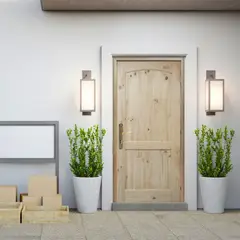 DIMFER - Puerta de madera Principal Pino Color Natural Pucon 42x950x2070mm