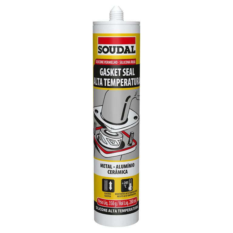 Silicona Para Alta Temperatura Roja x 280 ml