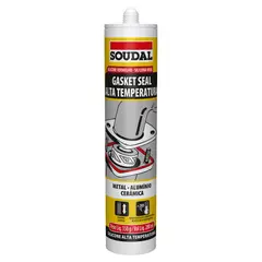 SOUDAL - Silicona Para Alta Temperatura Roja x 280 ml