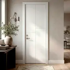 PAMA - Puerta Interior Contraplacada HDF Ruteada Arizona Blanca