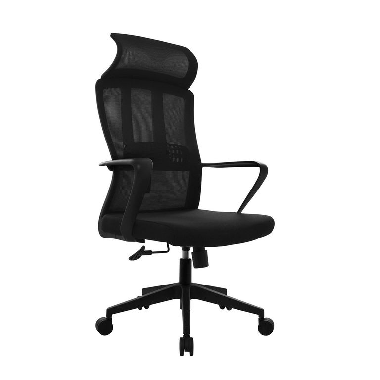 Silla de Escritorio Max con Cabecero Negro Bonno