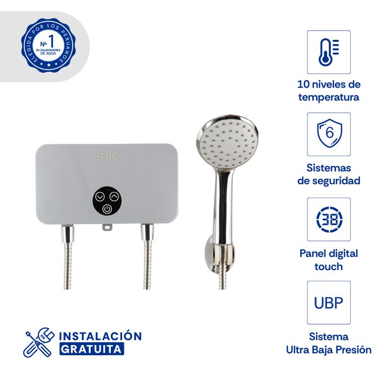Rapiducha Eléctrica Sole Super Pro 5500W con Accesorios