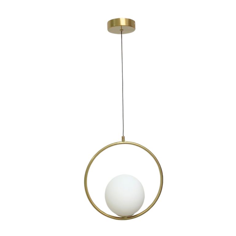 Lámpara Colgante de Techo 1 Luz Esfera Dorada