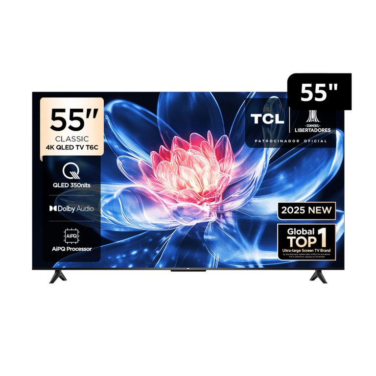 Televisor Smart TV TCL 55" 4K QLED Google TV 55T6C
