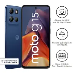 MOTOROLA - G15 4Gb+512Gb Azul