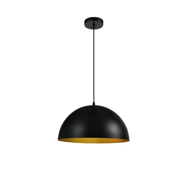 LÁMPARA COLGANTE BOWL 1L E27 NEGRA
