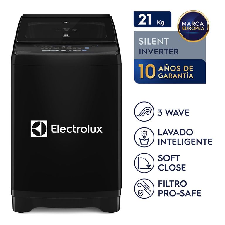 Lavadora Inverter 21kg Negro EWIJ21F2XSYB
