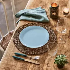 undefined - Set 6 Platos Bajos Diwali Paradise Blue 25cm