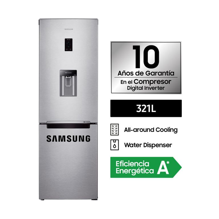 Refrigeradora Samsung 321L Bottom Freezer 2 Puertas RB33J3830SA/PE