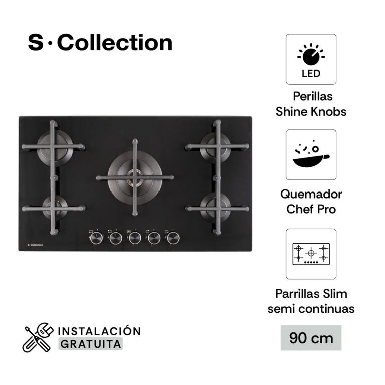Cocina a Gas 5 Platos SOLCO076