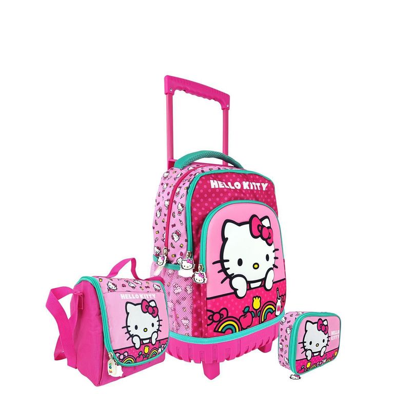 Set Mochila con Ruedas Plus Hello Kitty